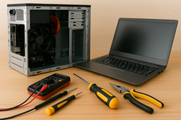 Technician repairing a computer