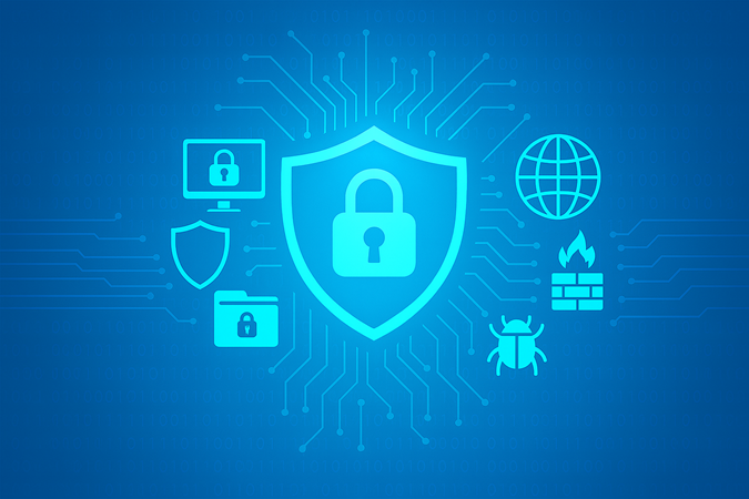 Cybersecurity shield icon